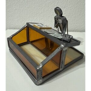 Glass Business Card Holder World Traveler Sale Rep Konica Carl Goeller Telephone